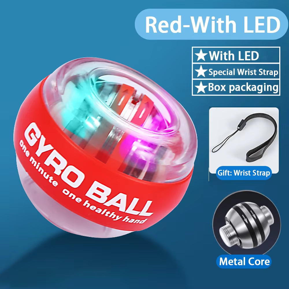 Power Gyro Ball Wrist Trainer Ball Wrist Strengthener Gyro Self-Starting Forearm Trainer Gyro Ball for Strengthening Muscles