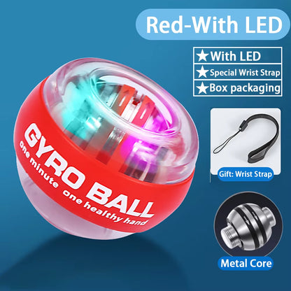 Power Gyro Ball Wrist Trainer Ball Wrist Strengthener Gyro Self-Starting Forearm Trainer Gyro Ball for Strengthening Muscles