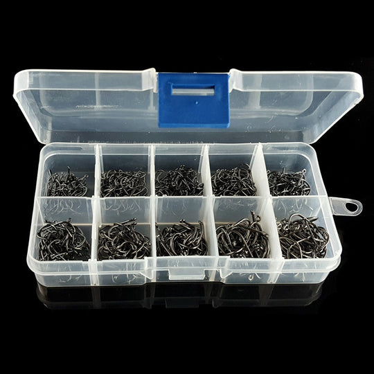 Barbed Hook Storage Box with 10-Compartment Organizer