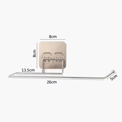 Adhesive Toilet Paper Holder Stainless Steel Wall Mount Kitchen Roll Towel Rack Napkin Dispenser Absorbent Stand Tissue Hanger