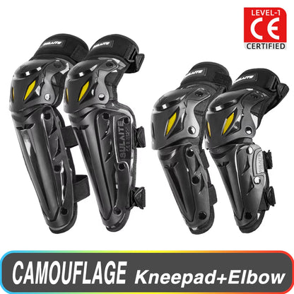 Motorcycle Knee Pad Elbow Protective Combo Knee Protector Equipment Gear Outdoor Sport Motocross Knee Pad Ventilate Four Seasons