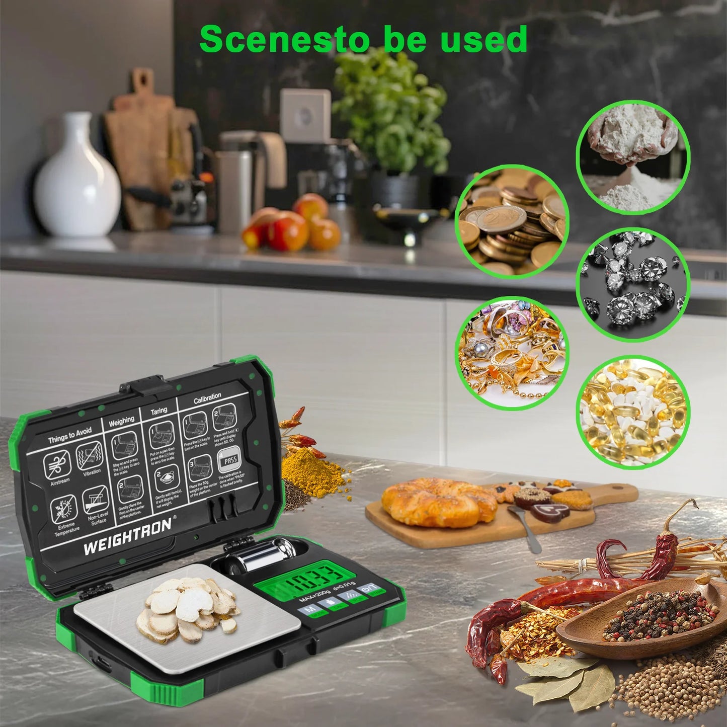 Gram Scale for Food 200G/0.01G Digital Weight Grams and Ounces Mini Pocket Scale with LCD Display Tare for Jewelry