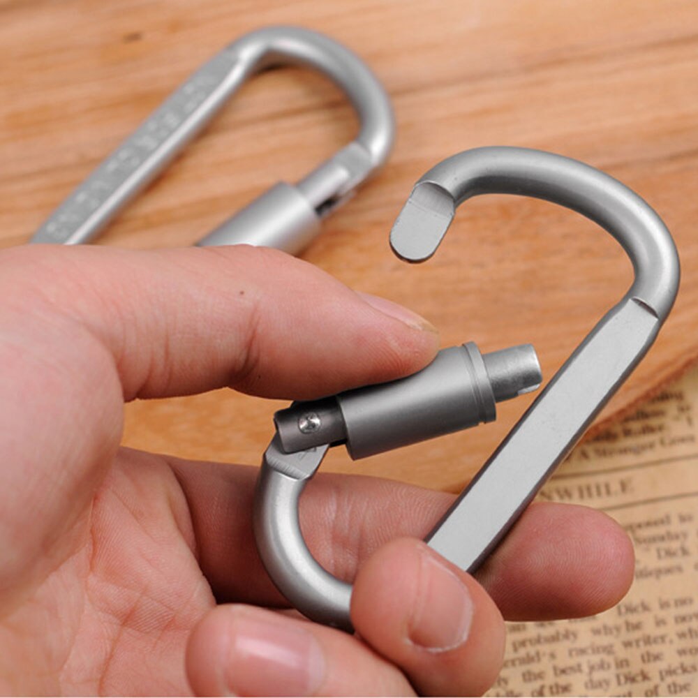 Aluminum Alloy Carabiner Clip | Portable D-Shaped Hook