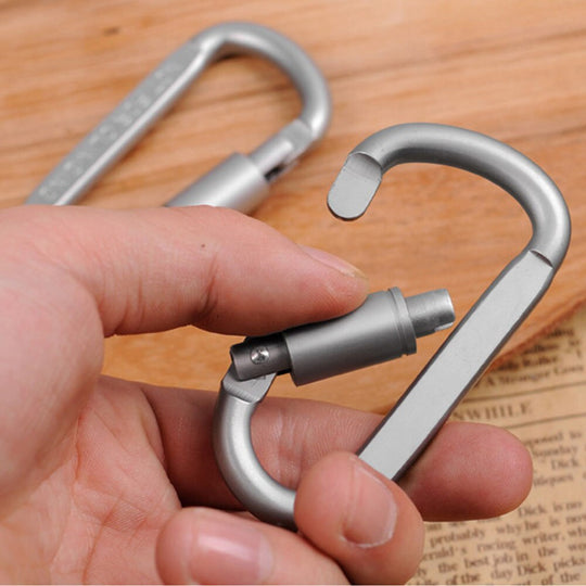 Aluminum Alloy Carabiner Clip | Portable D-Shaped Hook