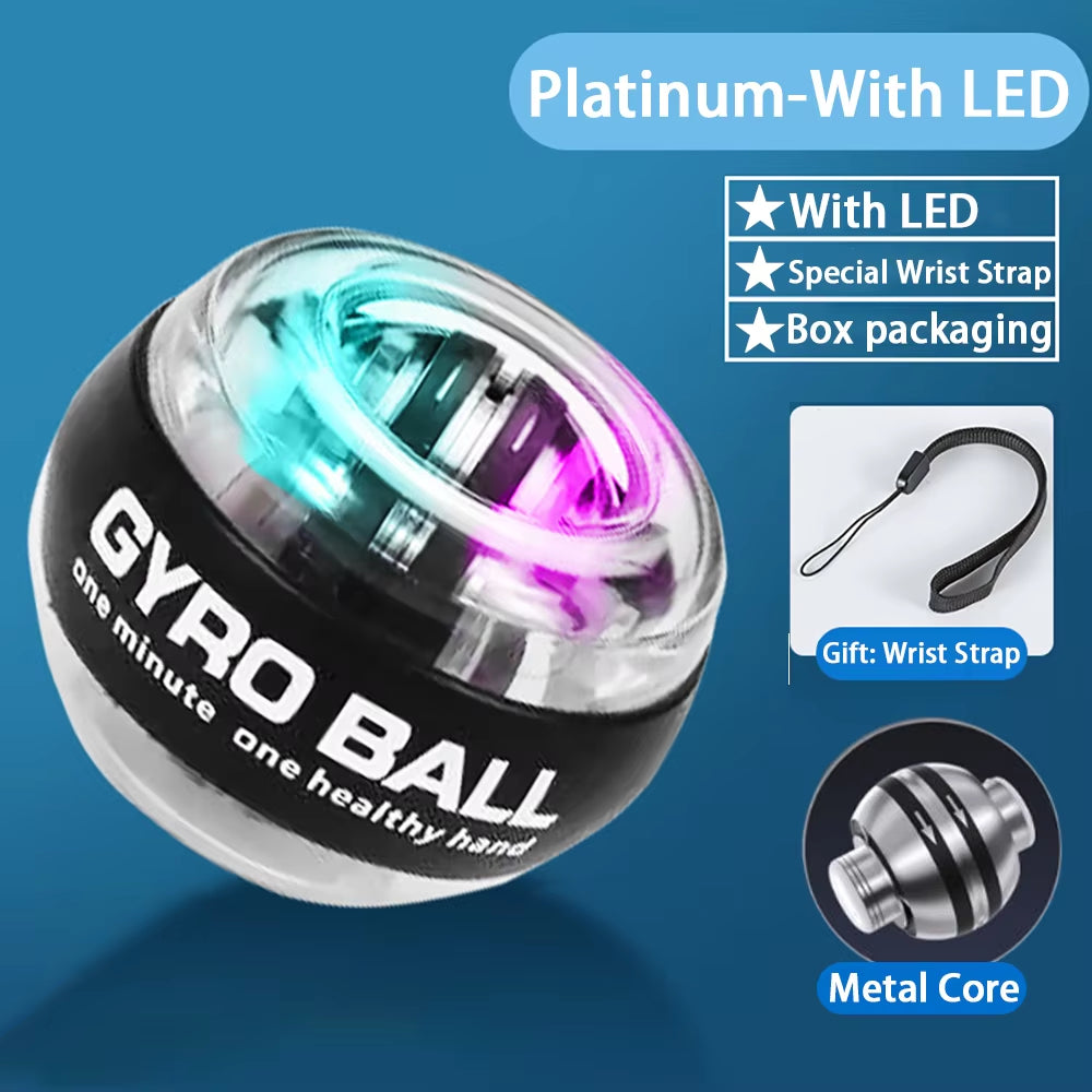 Power Gyro Ball Wrist Trainer Ball Wrist Strengthener Gyro Self-Starting Forearm Trainer Gyro Ball for Strengthening Muscles
