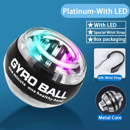 Power Gyro Ball Wrist Trainer Ball Wrist Strengthener Gyro Self-Starting Forearm Trainer Gyro Ball for Strengthening Muscles