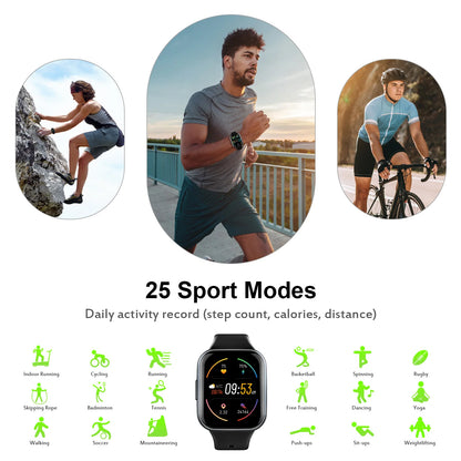 Q23 Smart Watch, Fitness Tracker Watch, 1.69'' Touch Smartwatch Fitness Watch with Pedometer/Sleep Monitor.