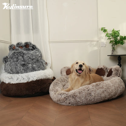 Kylinsure round Plush Orthopedic Donut Dog & Cat Bed
