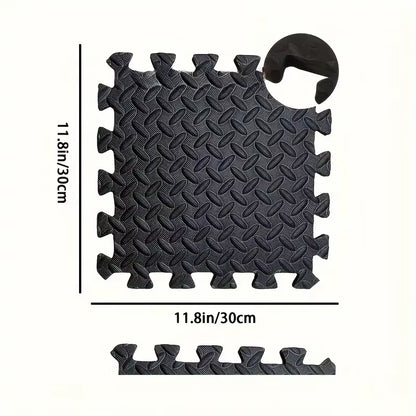 30X30Cm 16 Pcs Interlocking Yoga Mat Home Gym and Yoga Equipment Protective Mat EVA Foam Non Slip Flooring Indoor Fitness