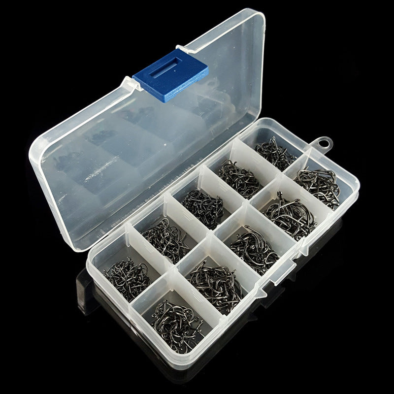 Barbed Hook Storage Box with 10-Compartment Organizer