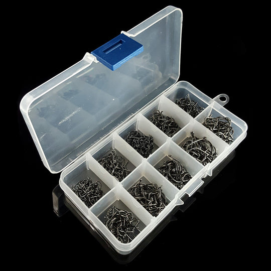Barbed Hook Storage Box with 10-Compartment Organizer