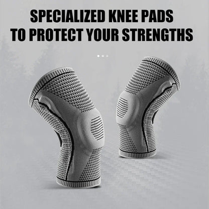 Nylon Outdoor Sports Silicone Knee Pads Summer Knee Basketball Men'S Knee Professional Fitness Running Knitted Knee Pads 2026