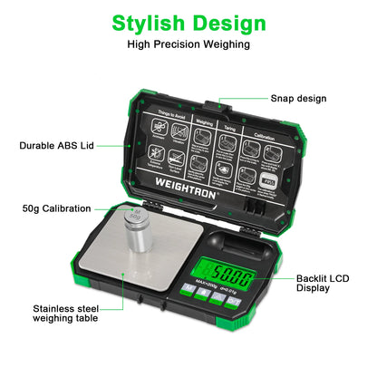 Gram Scale for Food 200G/0.01G Digital Weight Grams and Ounces Mini Pocket Scale with LCD Display Tare for Jewelry