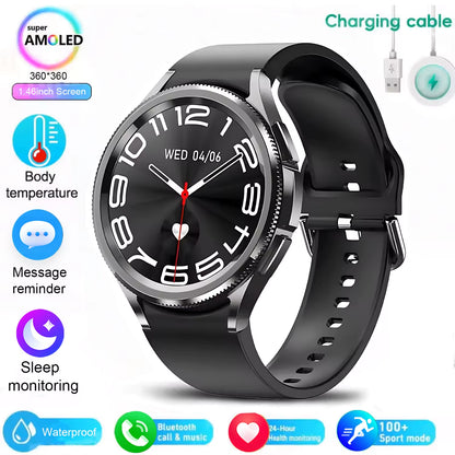 For Android and Ios Watch 6 Classic Smart Watch Women Men Sports Fitness Health Waterproof Bluetooth Call Smartwatch 2025 New