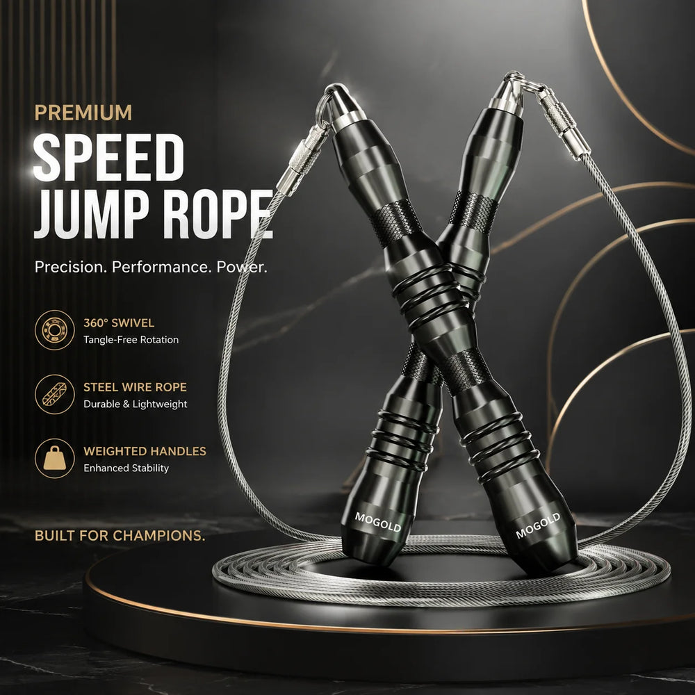 Jump Rope | Metal Non-Slip Handles, Super Durable Steel Wire Rope – Knot-Free Fitness Essential