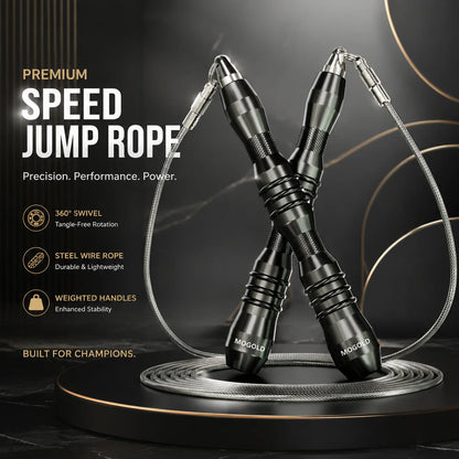Jump Rope | Metal Non-Slip Handles, Super Durable Steel Wire Rope – Knot-Free Fitness Essential