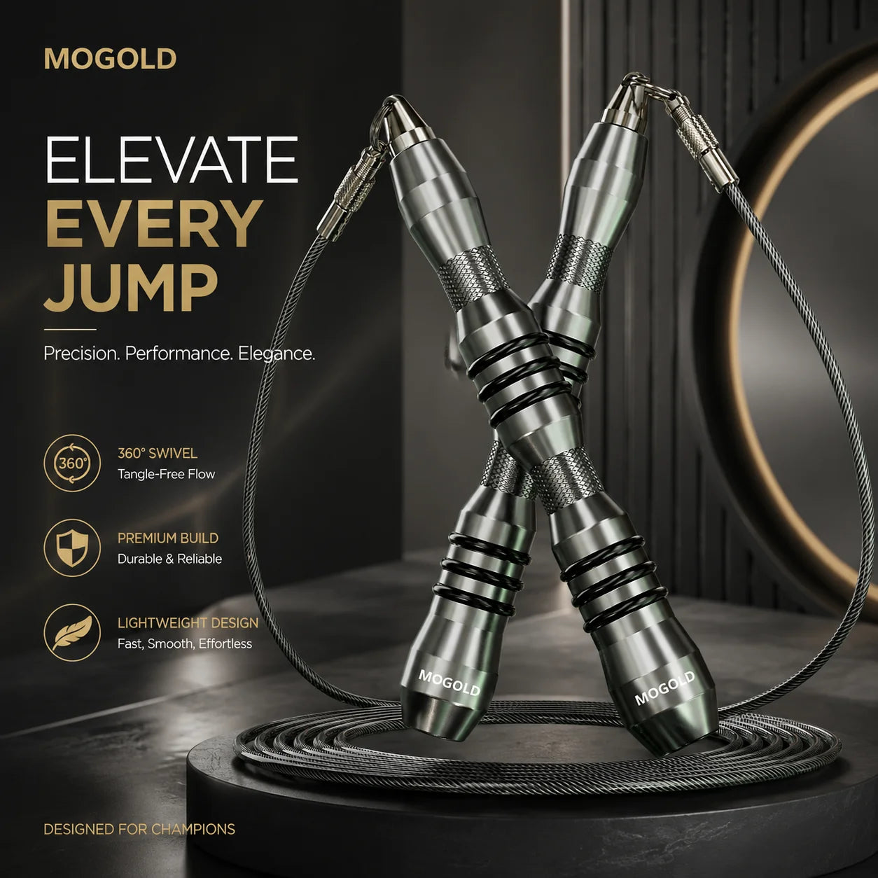 Jump Rope | Metal Non-Slip Handles, Super Durable Steel Wire Rope – Knot-Free Fitness Essential