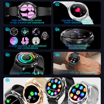 For Android and Ios Watch 6 Classic Smart Watch Women Men Sports Fitness Health Waterproof Bluetooth Call Smartwatch 2025 New