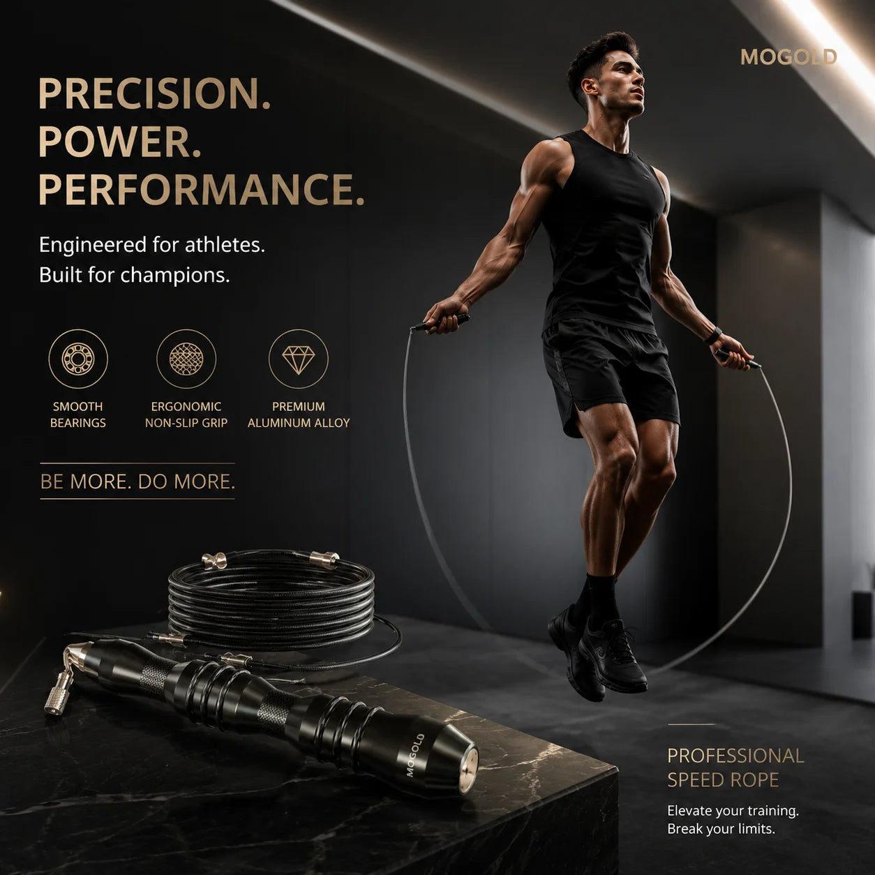 Jump Rope | Metal Non-Slip Handles, Super Durable Steel Wire Rope – Knot-Free Fitness Essential