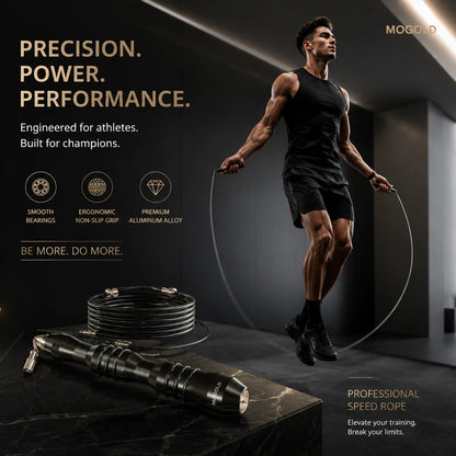 Jump Rope | Metal Non-Slip Handles, Super Durable Steel Wire Rope – Knot-Free Fitness Essential