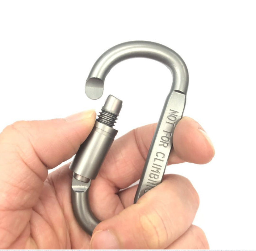 Aluminum Alloy Carabiner Clip | Portable D-Shaped Hook