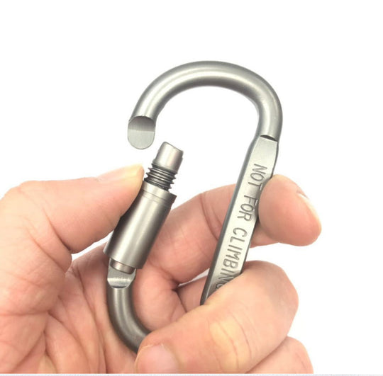 Aluminum Alloy Carabiner Clip | Portable D-Shaped Hook