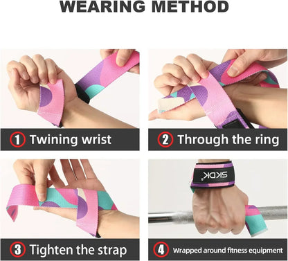 Adjustable Weightlifting Wrist Straps | Non-Slip Gym Lifting Support Bands