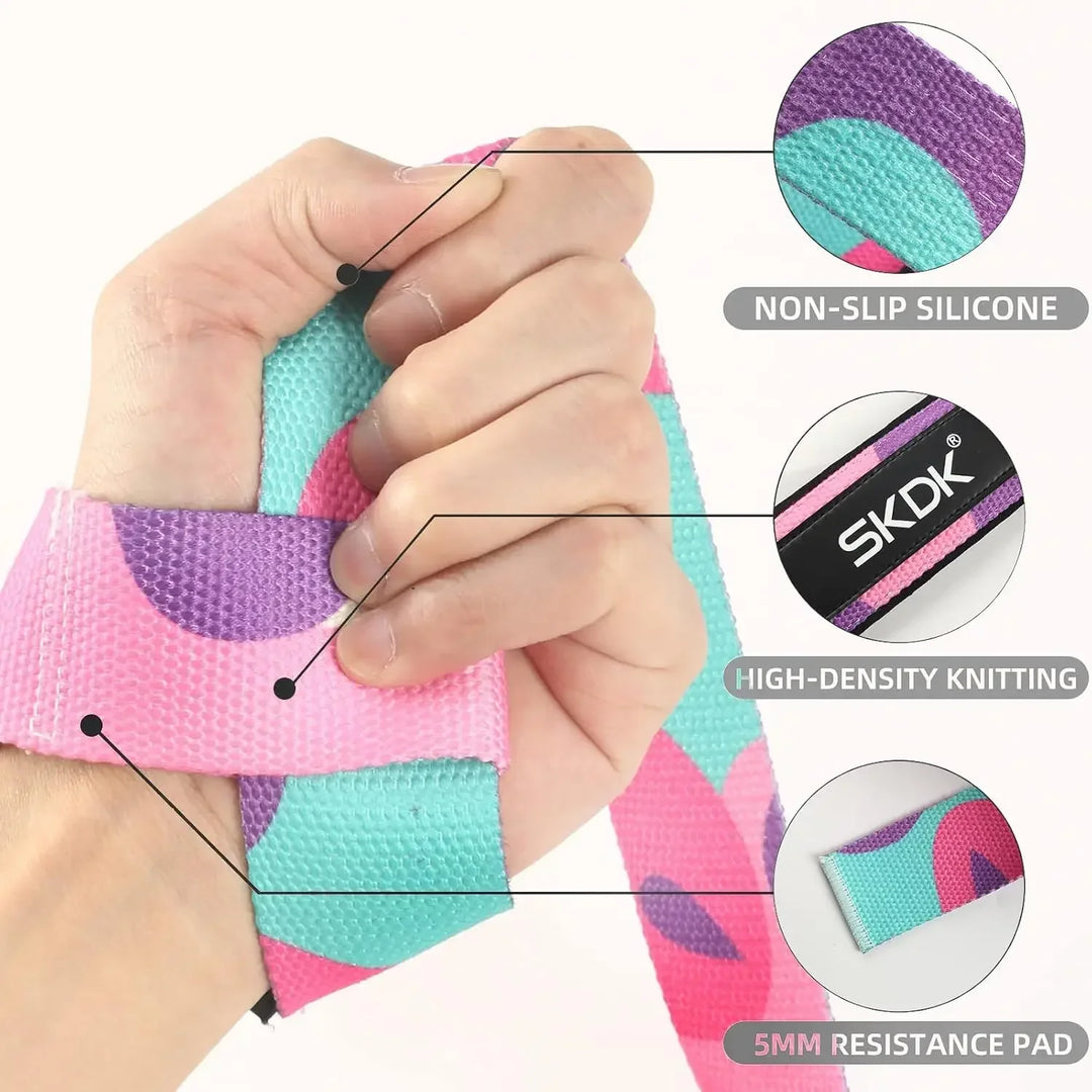 Adjustable Weightlifting Wrist Straps | Non-Slip Gym Lifting Support Bands
