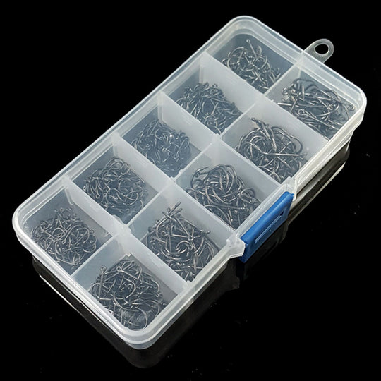 Barbed Hook Storage Box with 10-Compartment Organizer