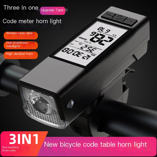 Bicycle Front Light with High Decibel Horn for Cycling