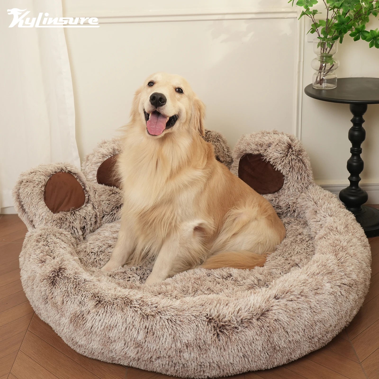 Kylinsure round Plush Orthopedic Donut Dog & Cat Bed