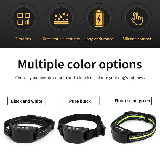 Dog Bark Control Collar with Ultrasonic Training Mode