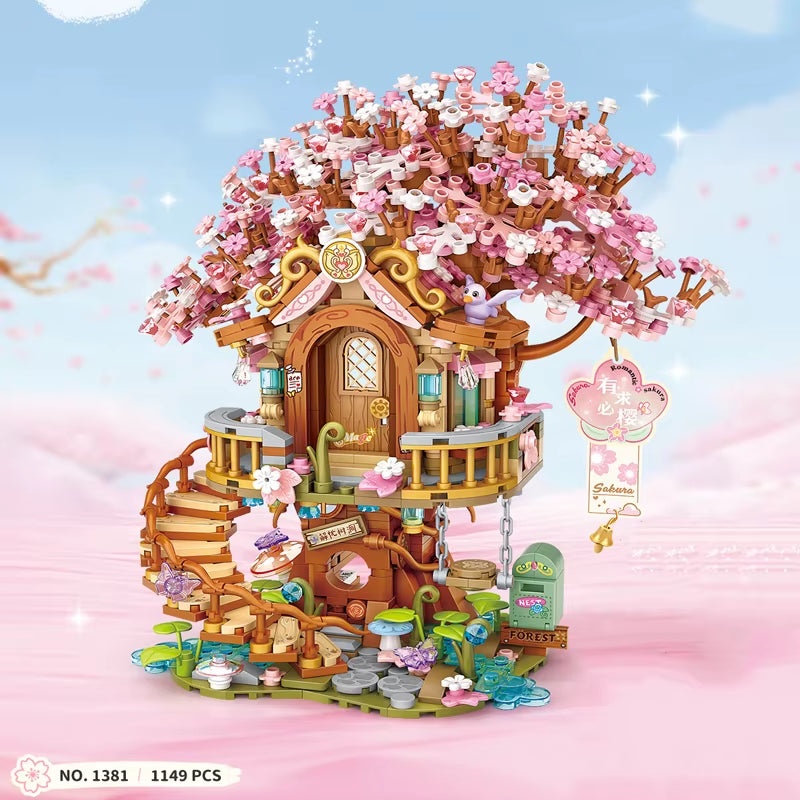 Street View Series Building Blocks Izakaya Shaved Ice Shop Takoyaki Shop Coffee Shop Panda Tea House Model Children'S Gift