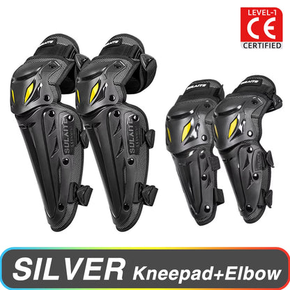 Motorcycle Knee Pad Elbow Protective Combo Knee Protector Equipment Gear Outdoor Sport Motocross Knee Pad Ventilate Four Seasons
