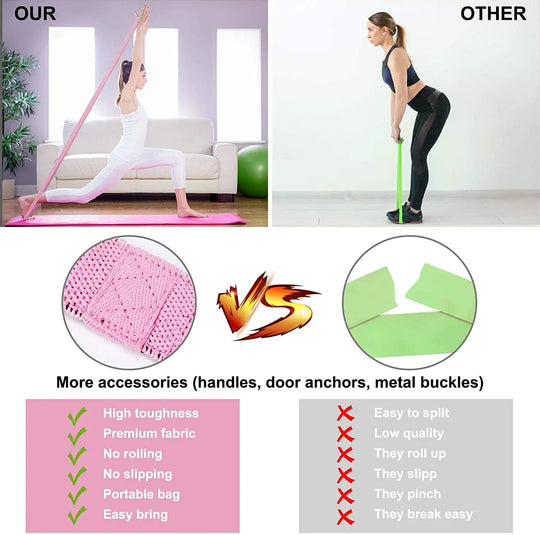 Elastic Fabric Long Resistance Bands Stretch Bands for Exercise Bands Resistance Bands Set for Working Out,Physical Therapy