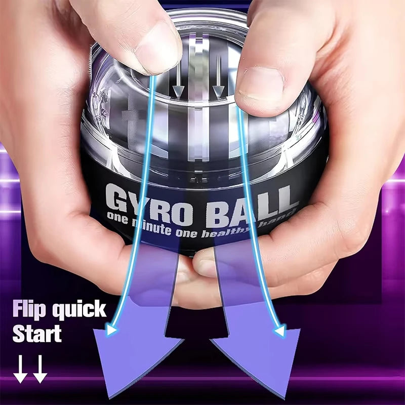 Power Gyro Ball Wrist Trainer Ball Wrist Strengthener Gyro Self-Starting Forearm Trainer Gyro Ball for Strengthening Muscles